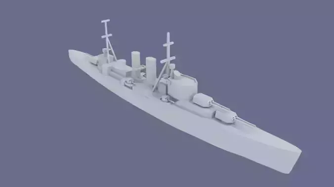 HMS Exeter 3D print model