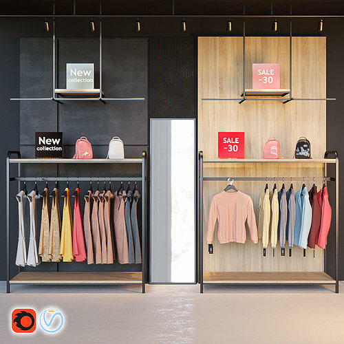 Clothing store 3D model