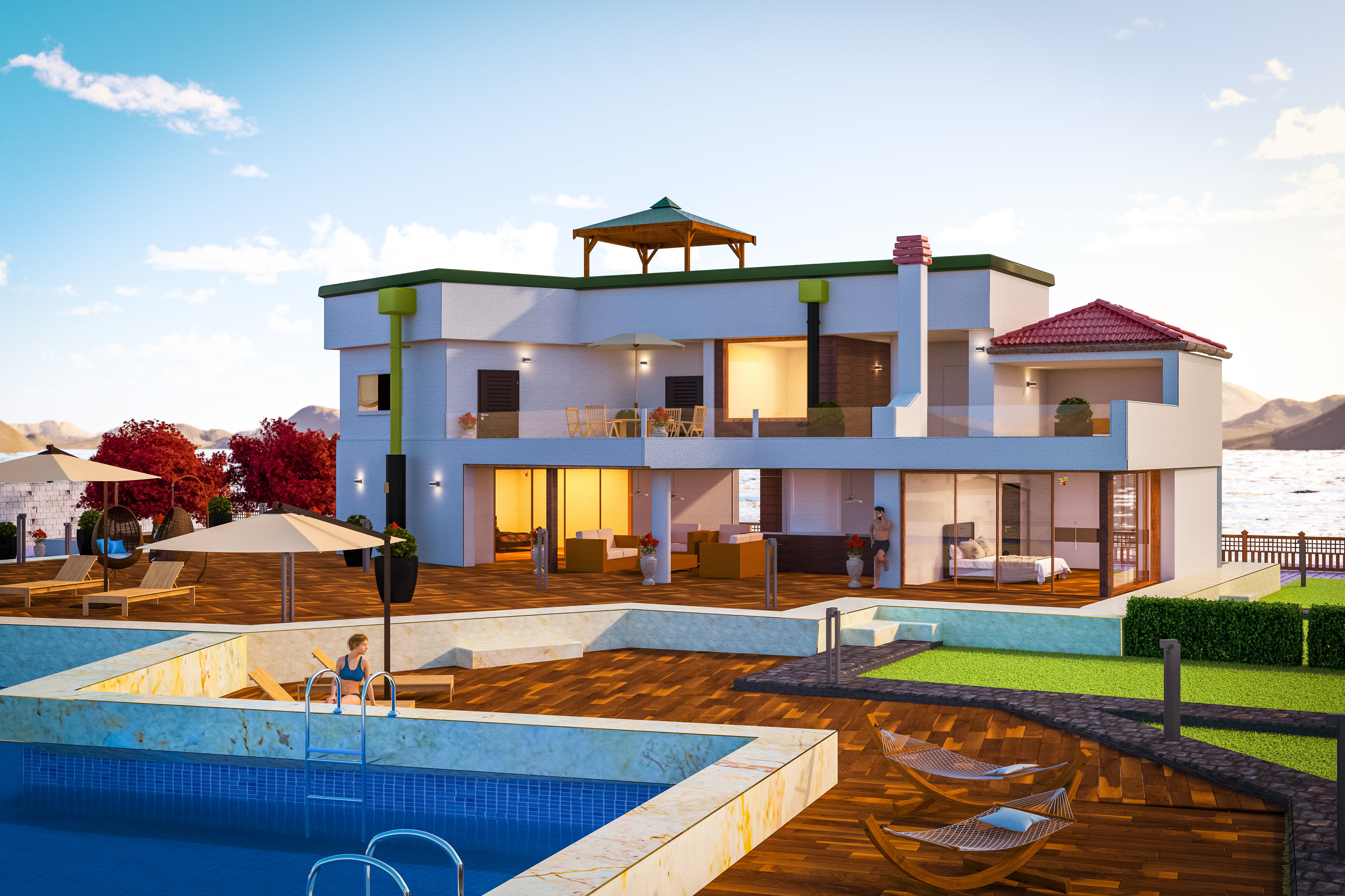 Villa in Croatia 3D model_4