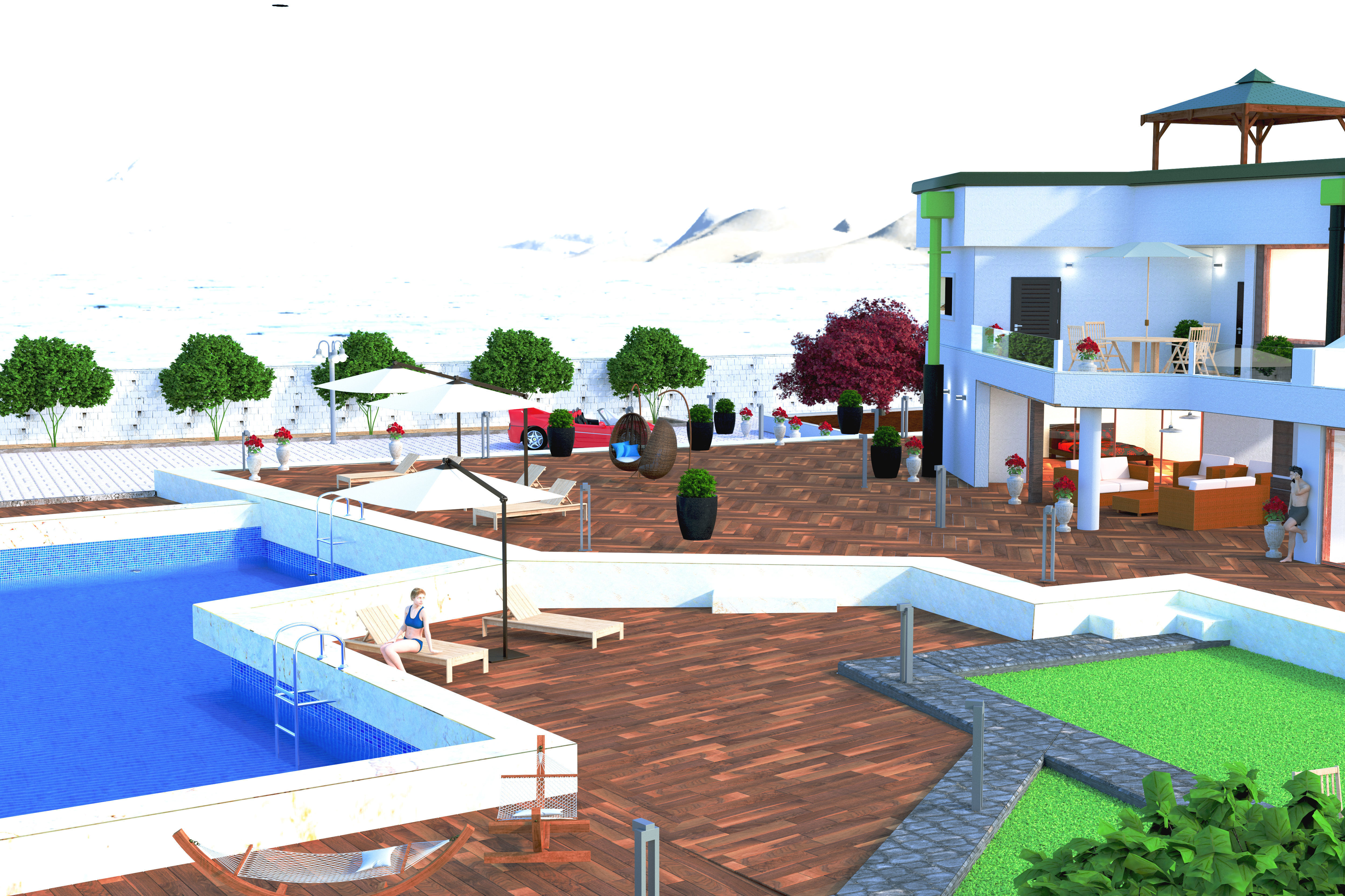 Villa in Croatia 3D model_7