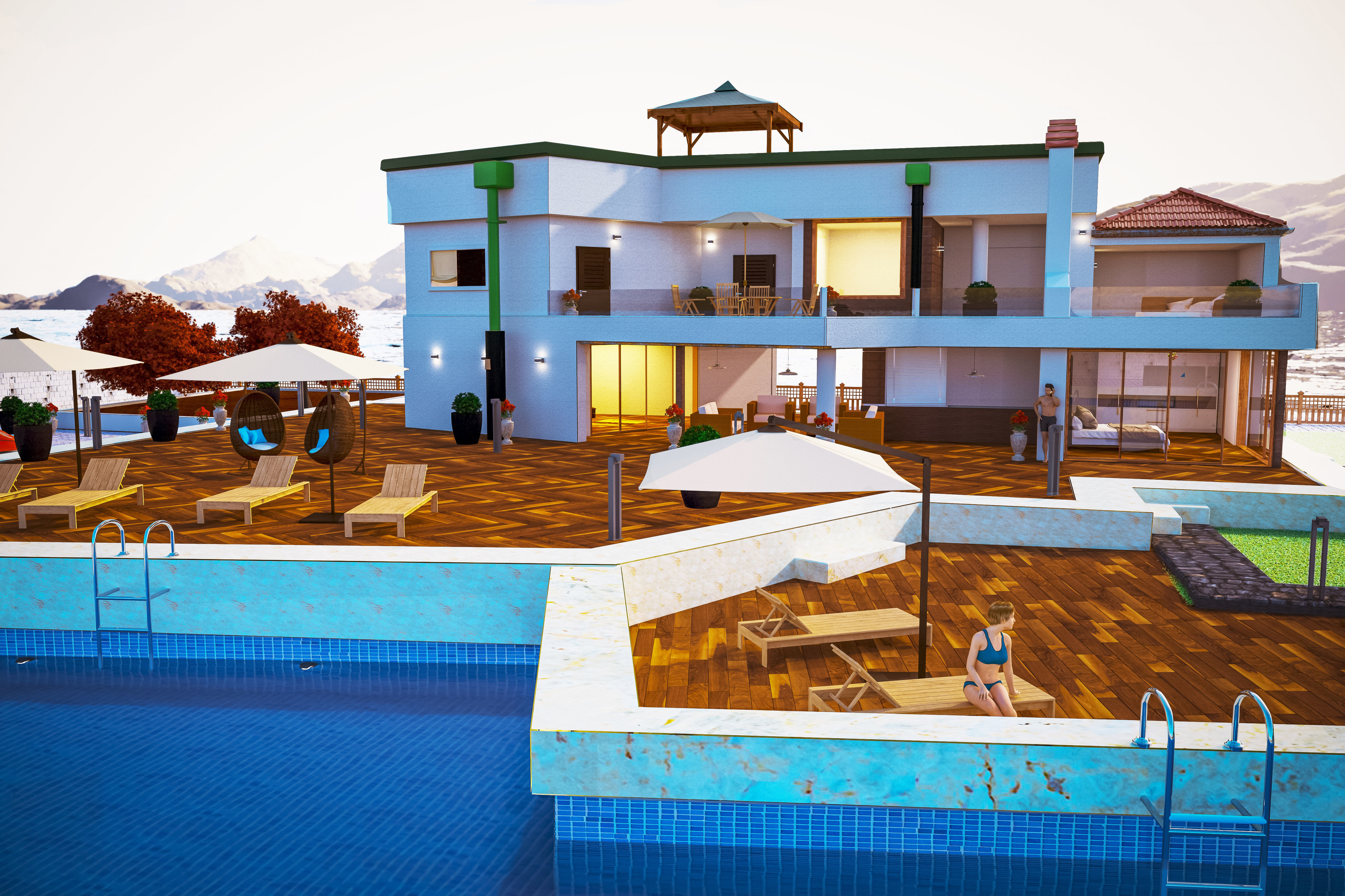 Villa in Croatia 3D model_3