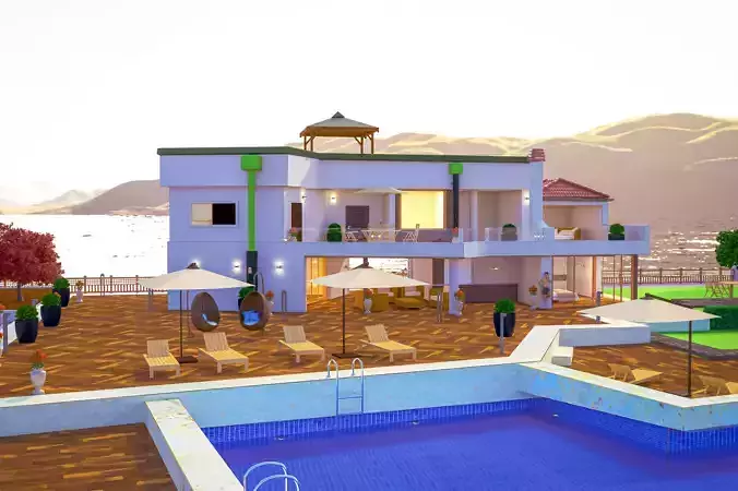 Villa in Croatia 3D model
