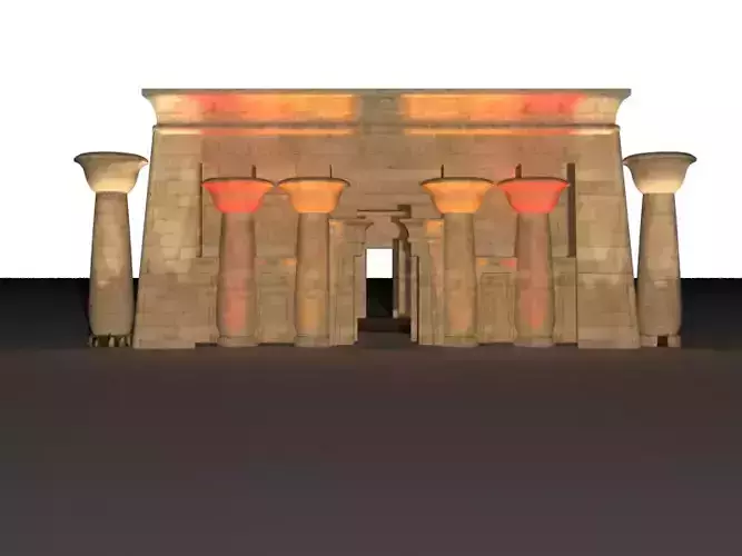 Pharaonic Temple Edfu 3D model