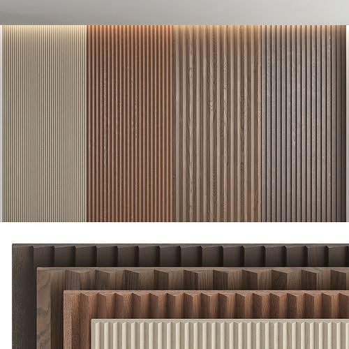 Wood panels set6 3D model
