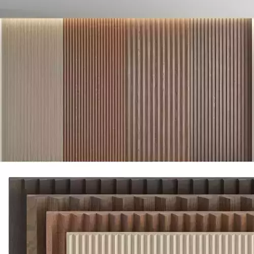Wood panels set6 3D model