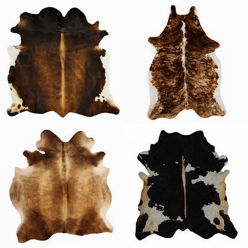 Four rugs from animal skins 05 3D model
