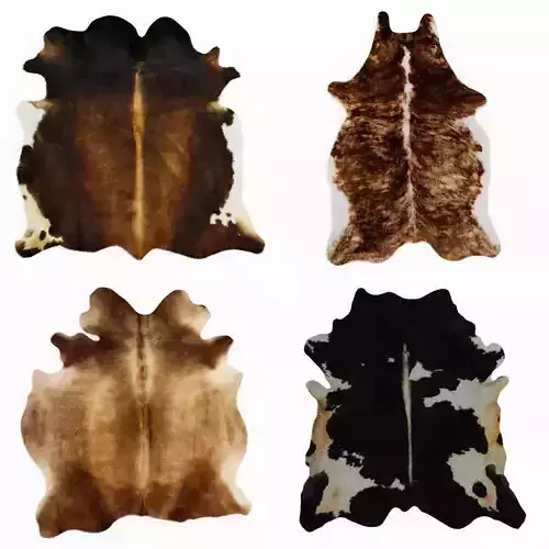 Four rugs from animal skins 05 3D model