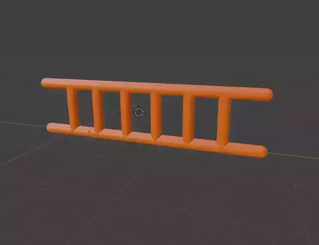 Low Poly Ladder orange