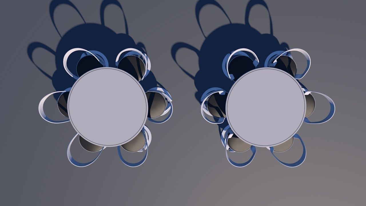 Round Table Dining Set 3D model_2