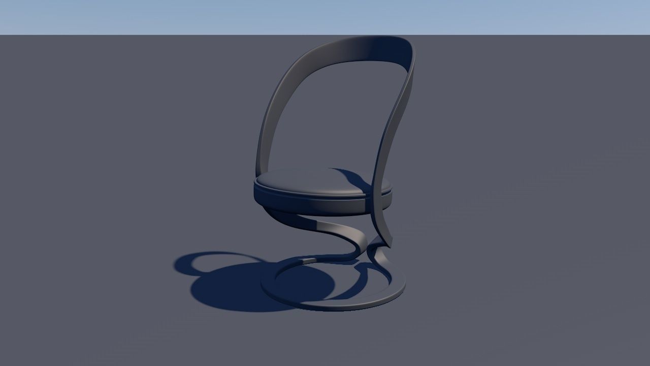 Round Table Dining Set 3D model_110