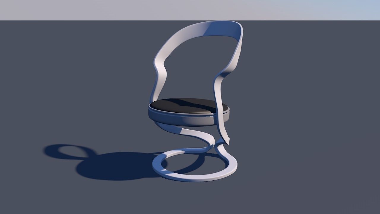 Round Table Dining Set 3D model_4