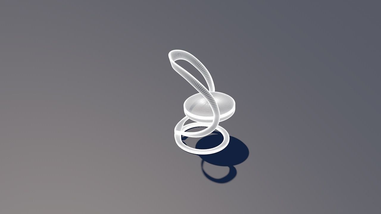 Round Table Dining Set 3D model_87