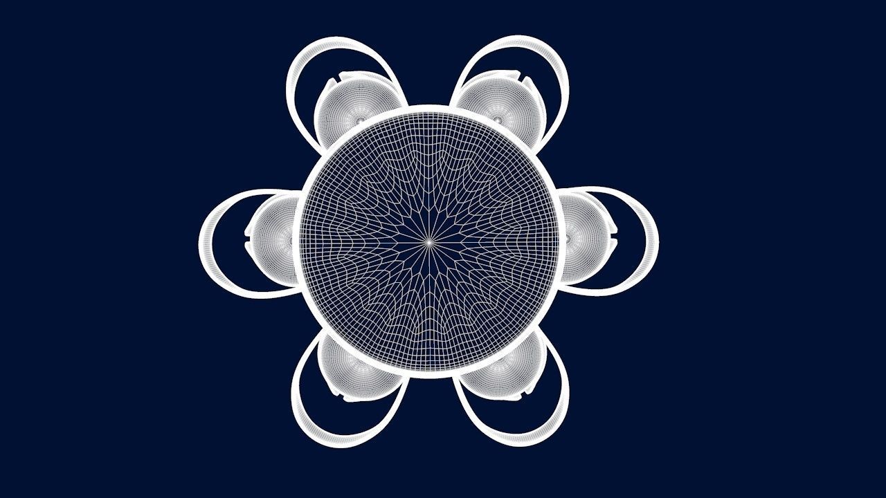 Round Table Dining Set 3D model_42