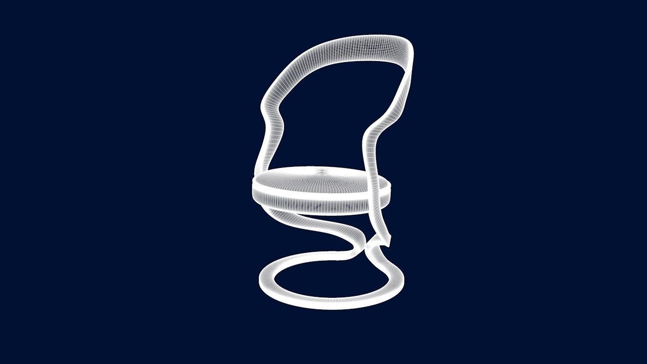 Round Table Dining Set 3D model_94