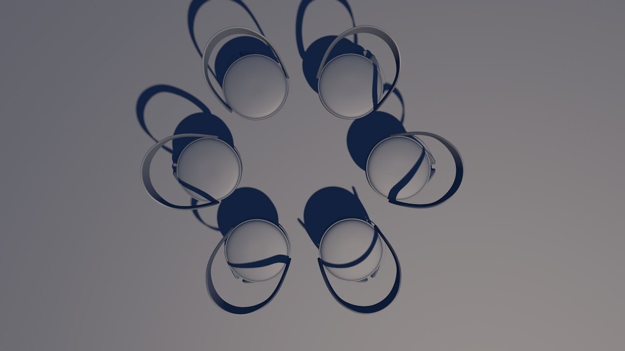 Round Table Dining Set 3D model_116