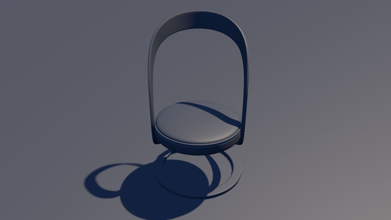 Round Table Dining Set 3D model_111