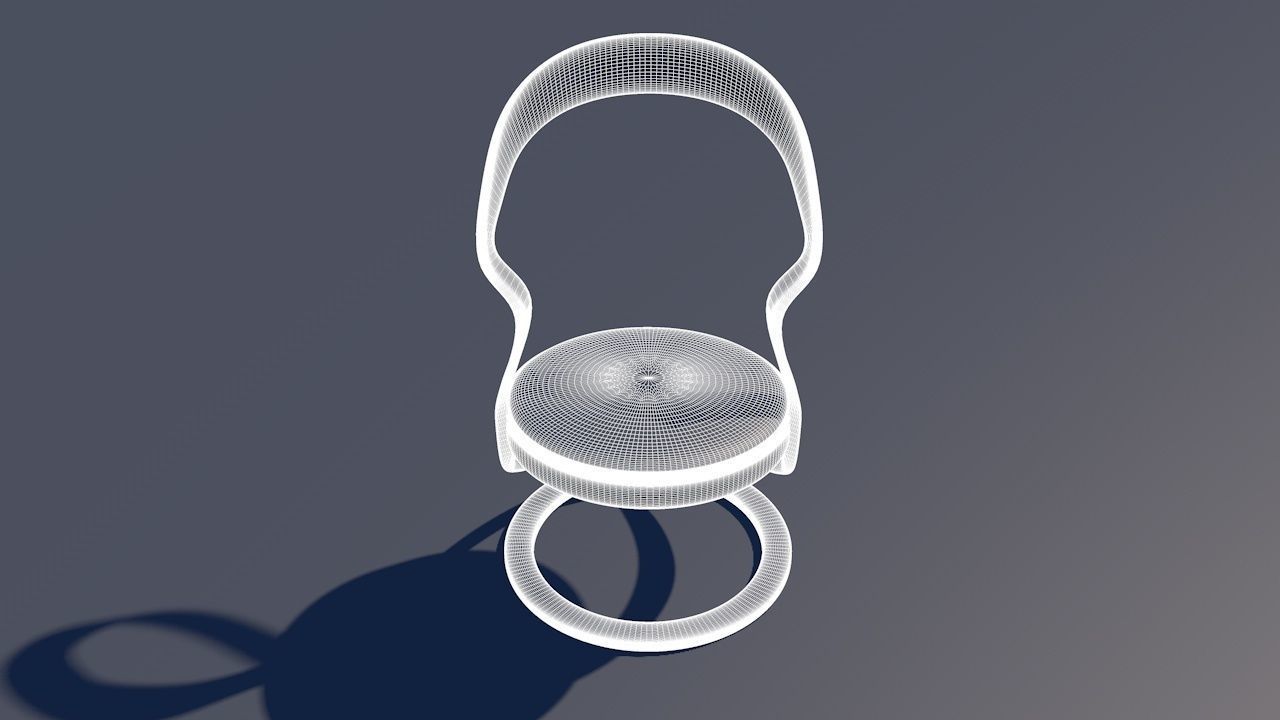 Round Table Dining Set 3D model_67