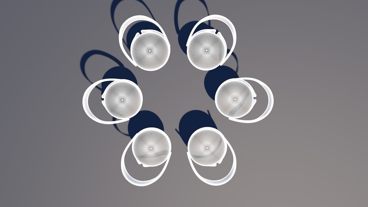 Round Table Dining Set 3D model_60