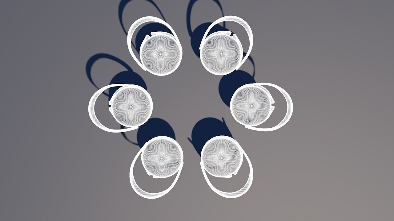 Round Table Dining Set 3D model_93