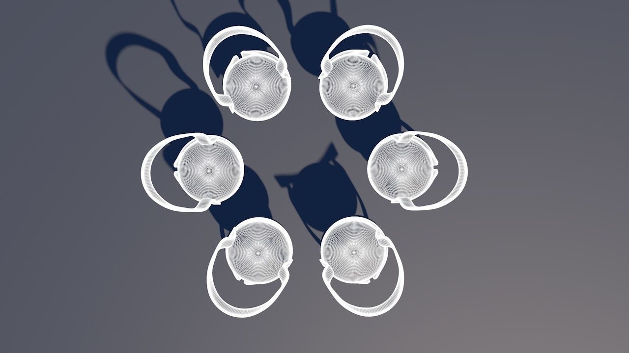 Round Table Dining Set 3D model_82