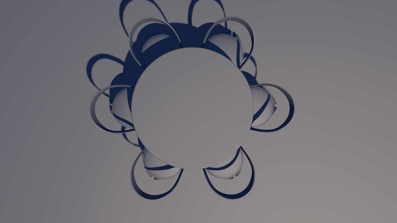 Round Table Dining Set 3D model_107