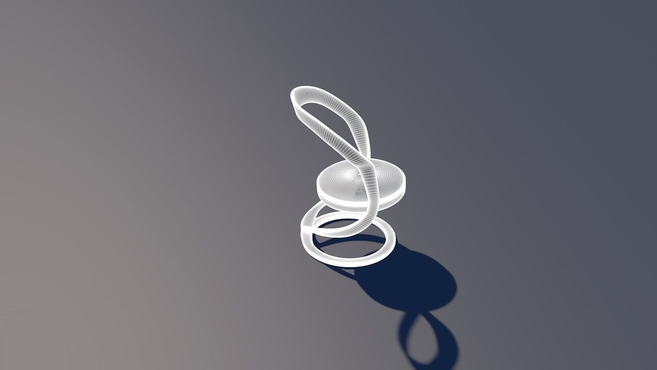 Round Table Dining Set 3D model_72