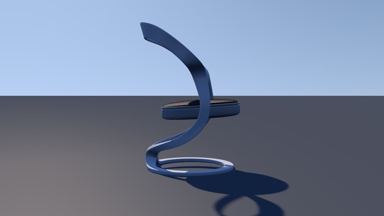 Round Table Dining Set 3D model_8