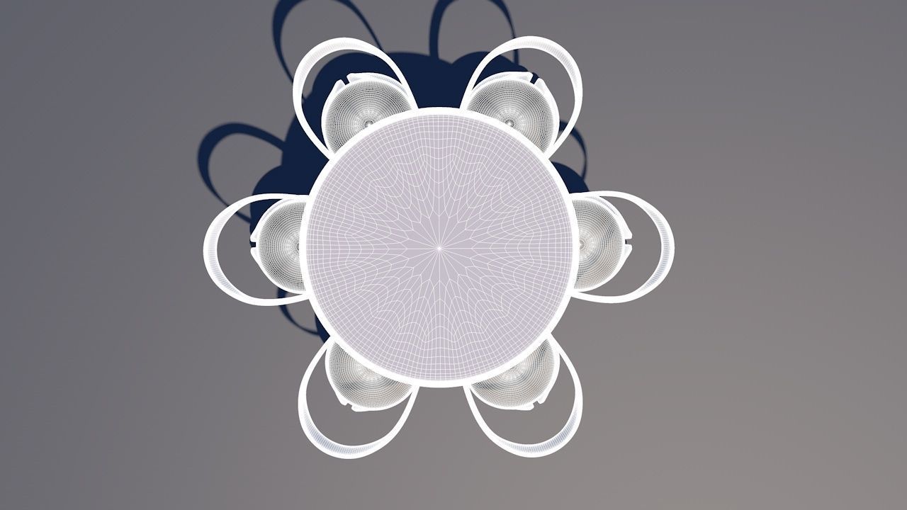 Round Table Dining Set 3D model_26