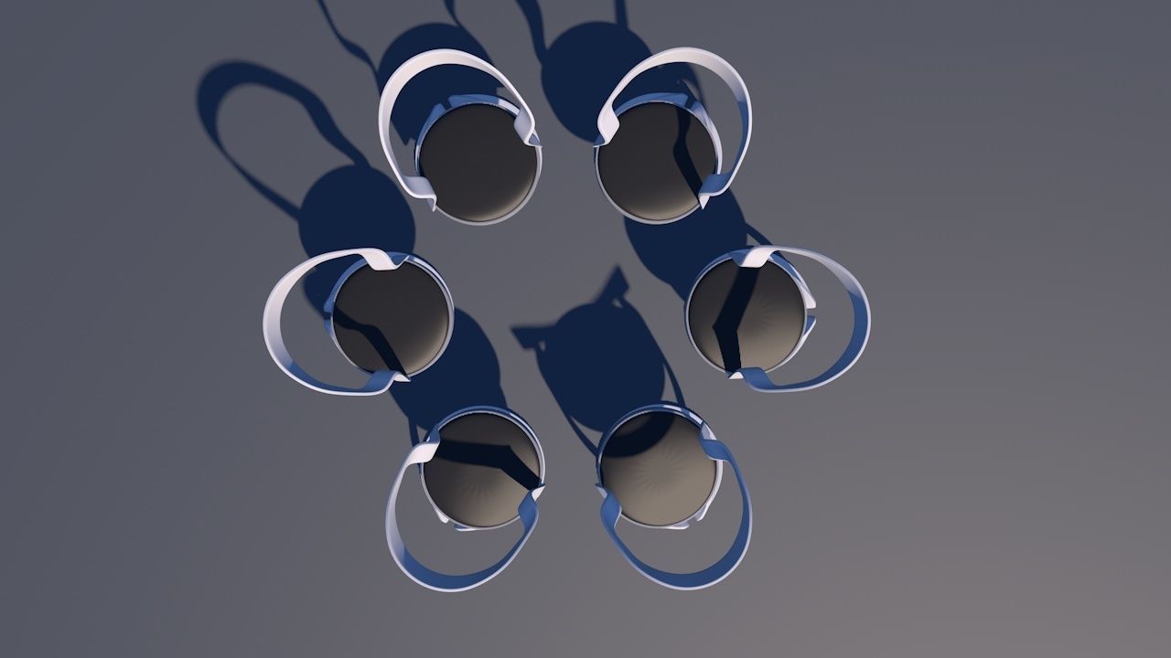 Round Table Dining Set 3D model_15