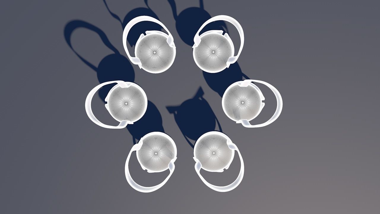 Round Table Dining Set 3D model_50