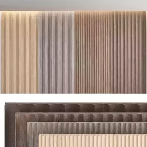 Wood panels set7 3D model