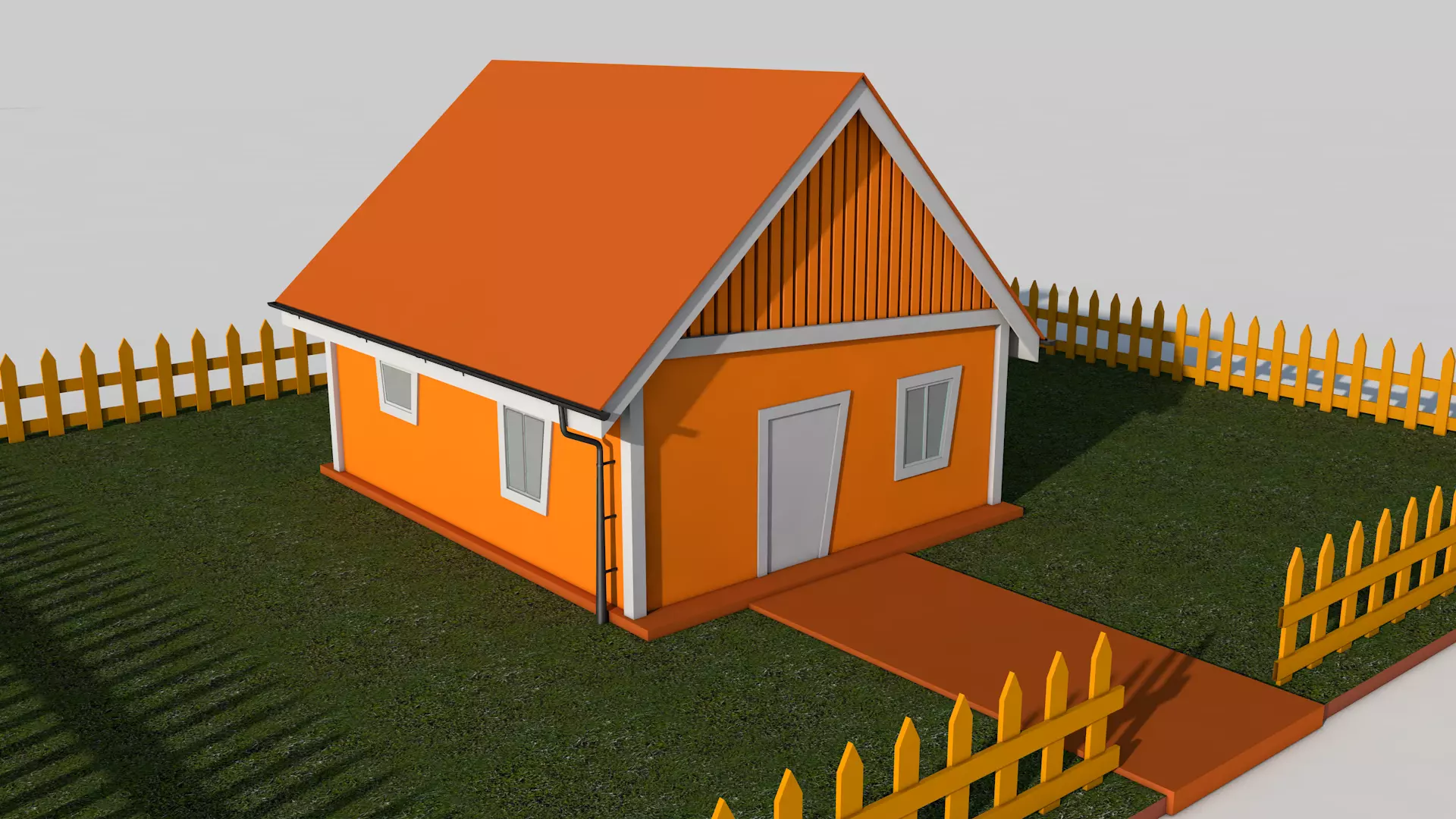 Cartoon House Low-poly 3D model