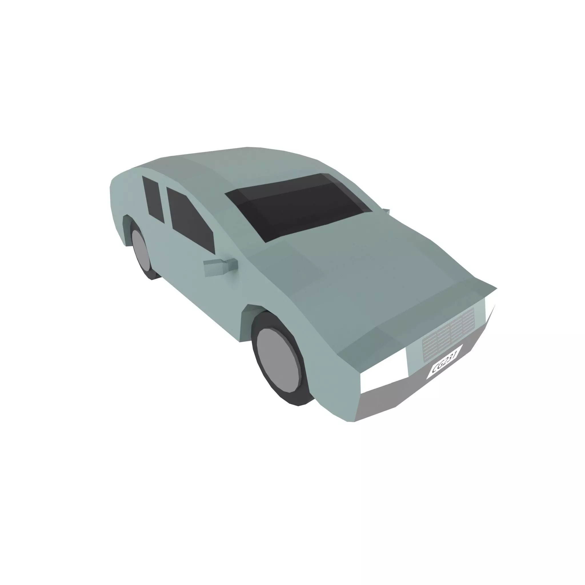 Low Poly Car 0003 Low-poly 3D model_0