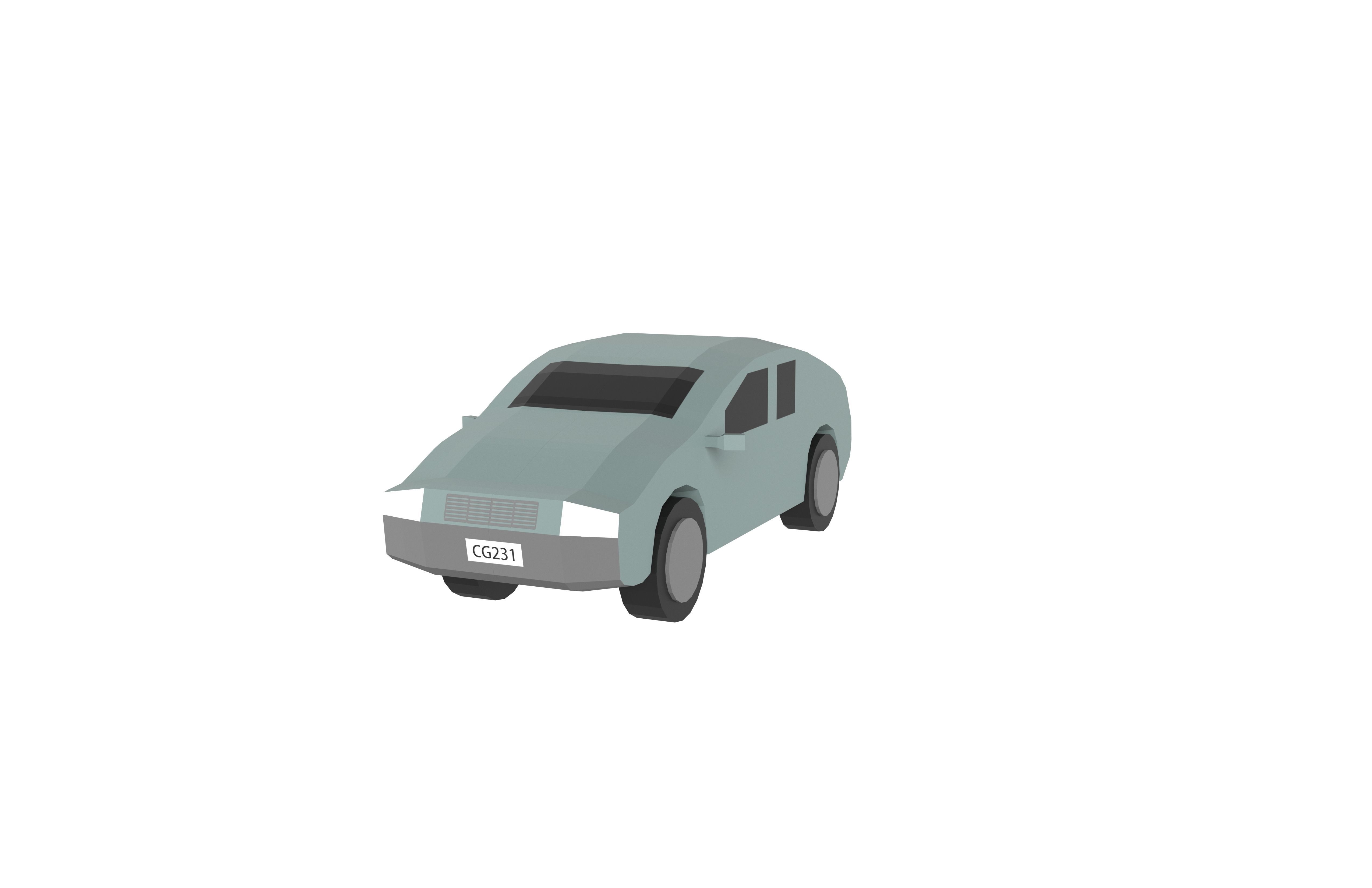 Low Poly Car 0003 Low-poly 3D model_2
