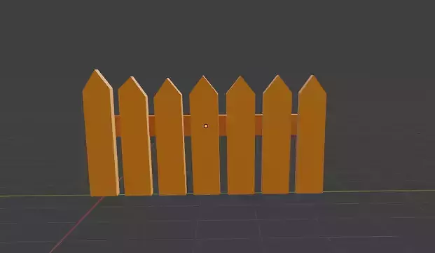 Low Poly Fence wooden