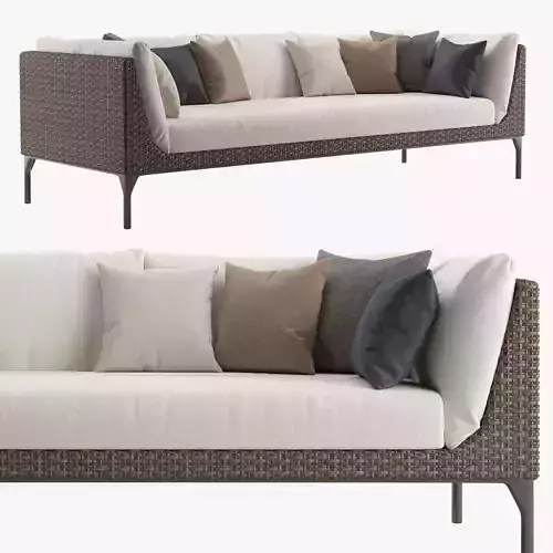 Dedon MU 4-seater sofa outdoor 3D model