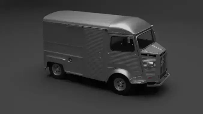 Citroen H silver van 3D model