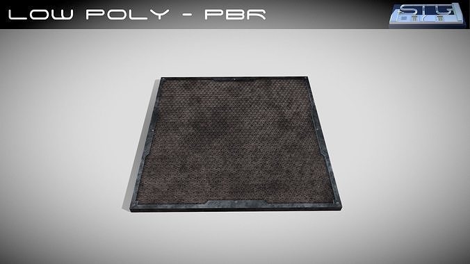 Sci-fi Floor Element Low-poly 3D model