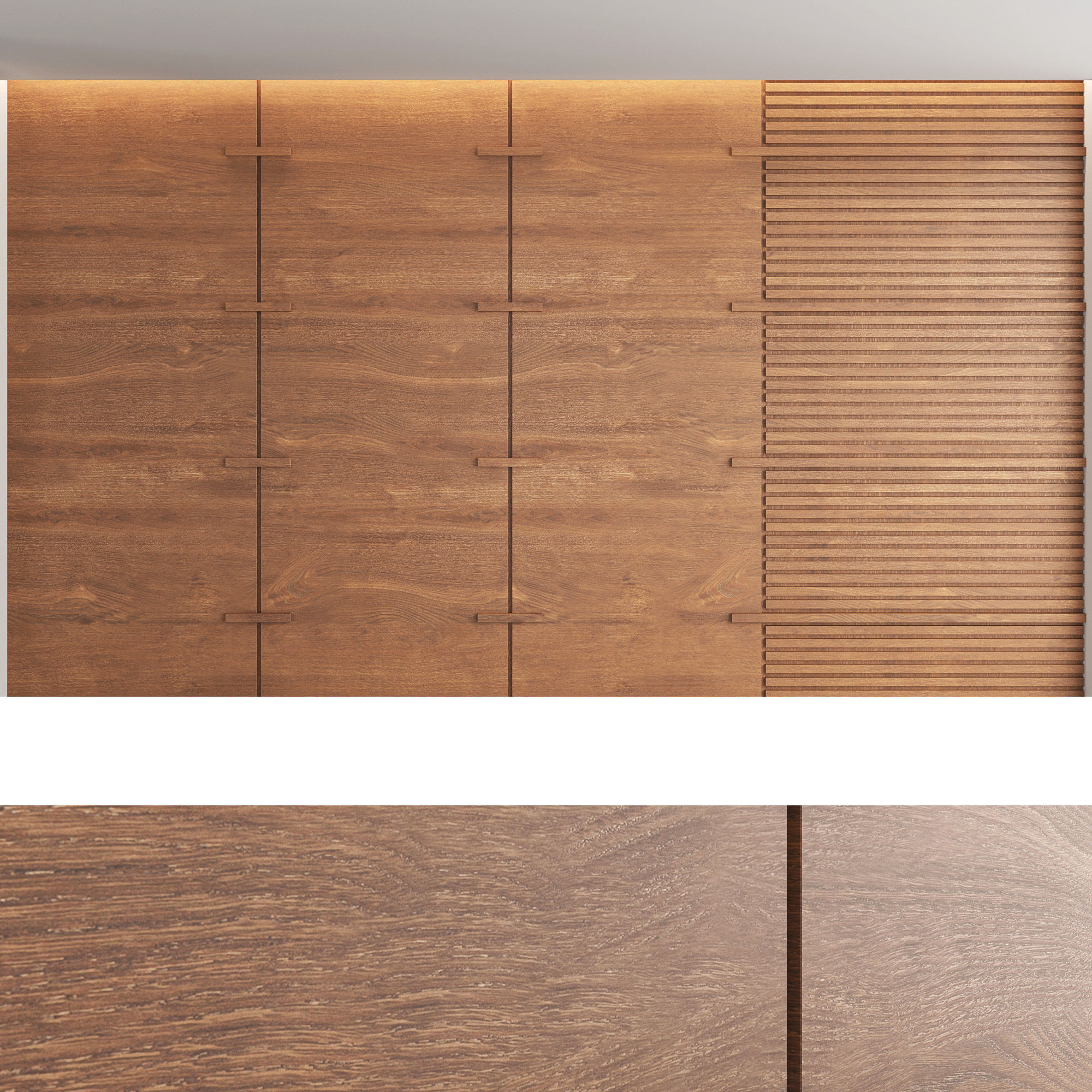 Decorative wall panel set 1 3D model_2