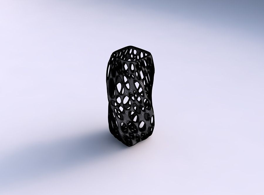 Vase twisted quadratic with smooth organic lattice 3D print model_5