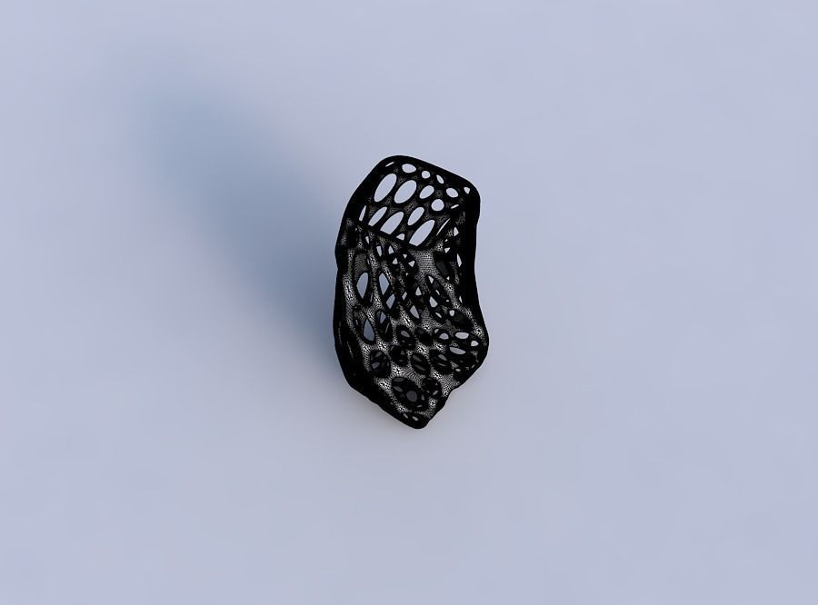 Vase twisted quadratic with smooth organic lattice 3D print model_6