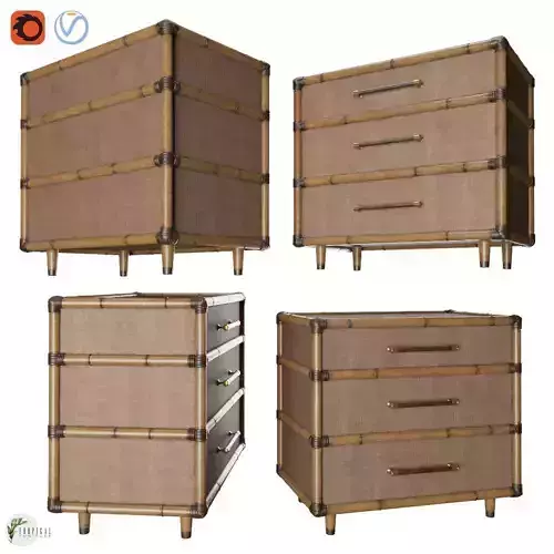 Tropical - PARROT CAY NIGHTSTAND 3D model