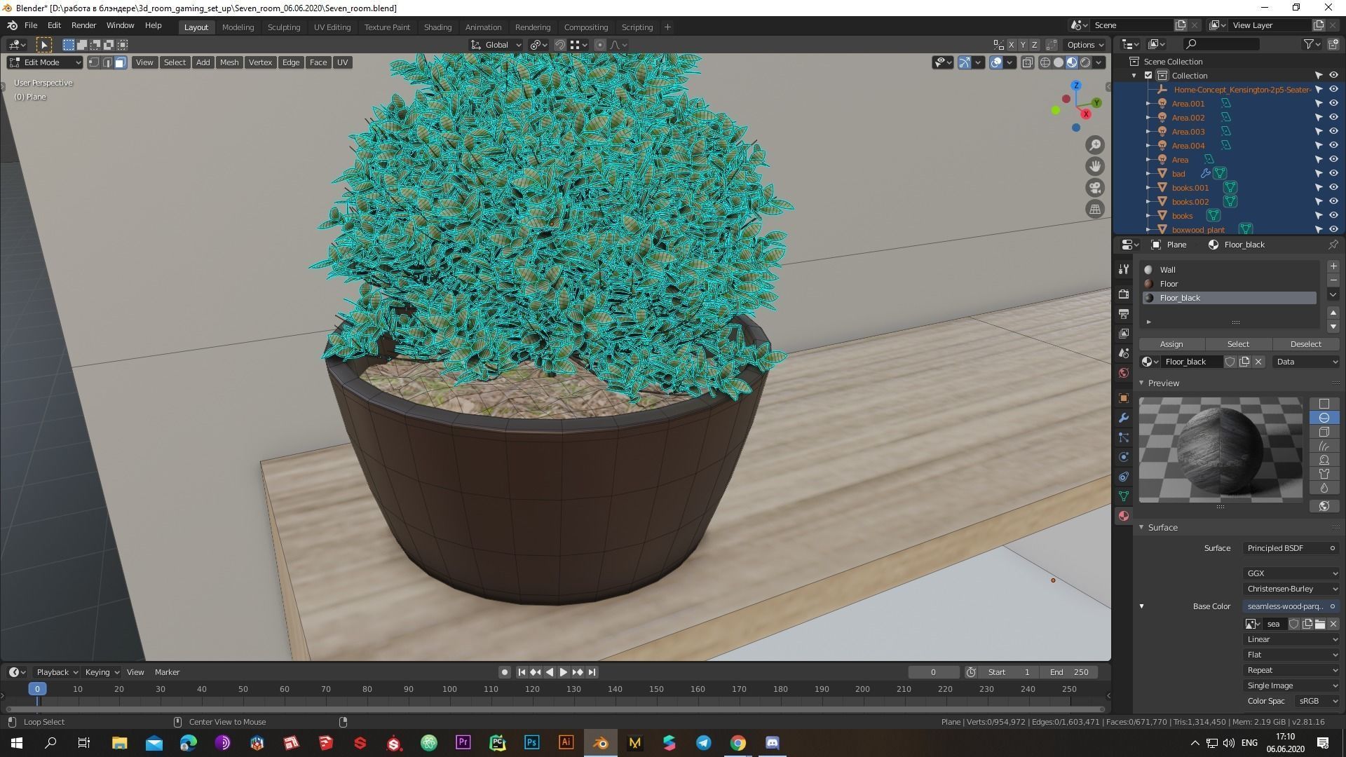Low-poly Cool 3D gaming set-up Low-poly 3D model_13