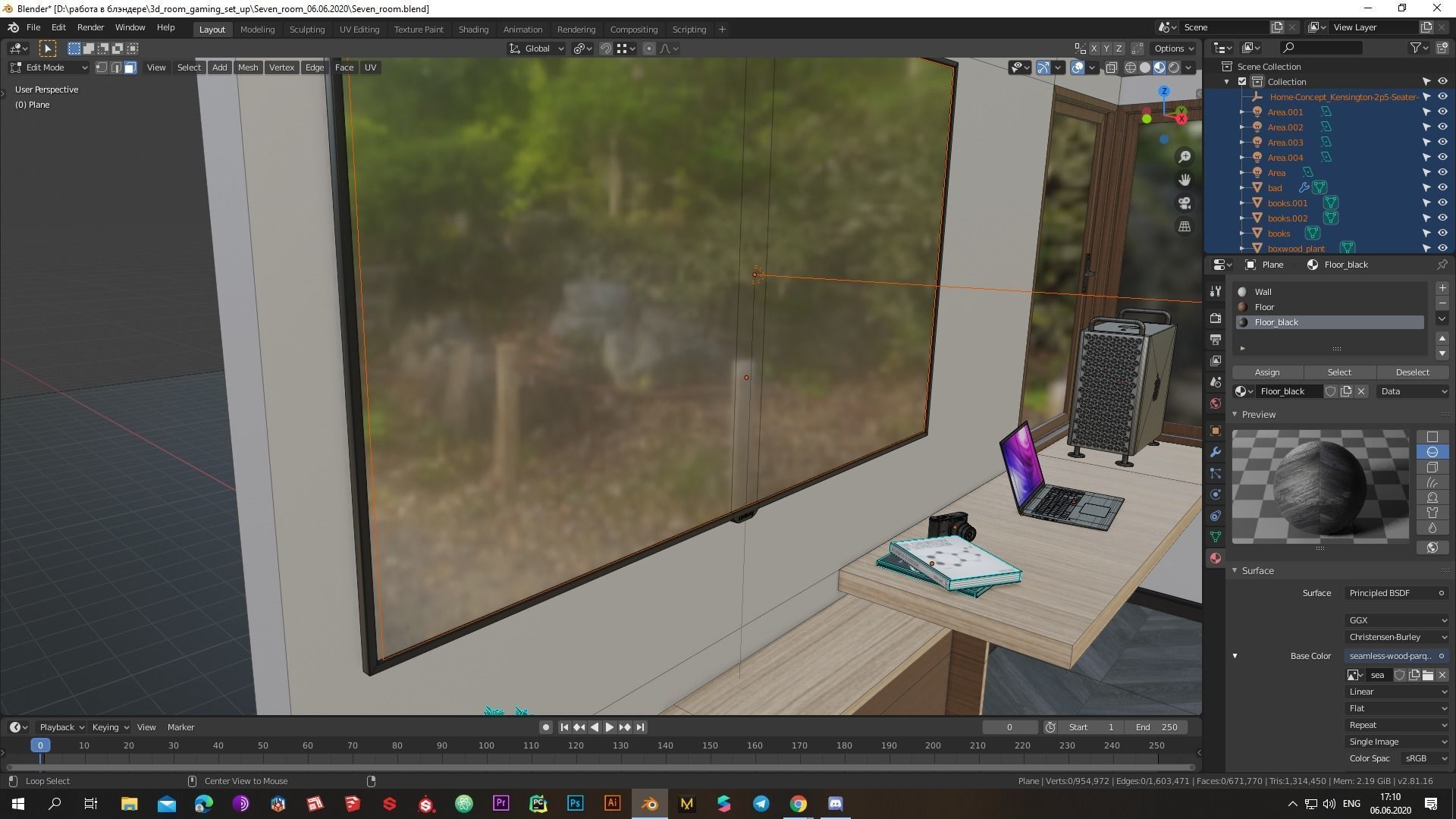 Low-poly Cool 3D gaming set-up Low-poly 3D model_14