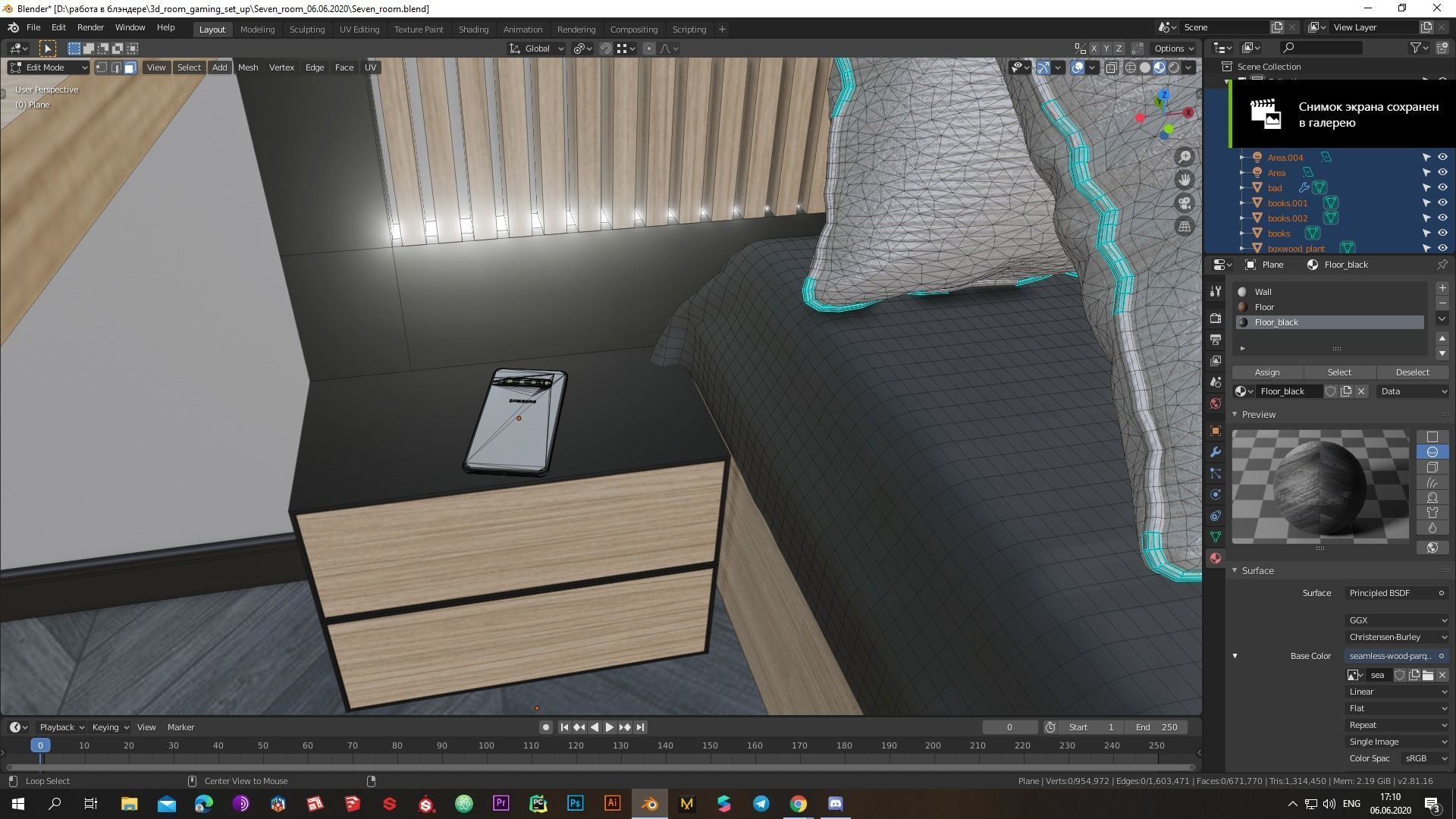 Low-poly Cool 3D gaming set-up Low-poly 3D model_3