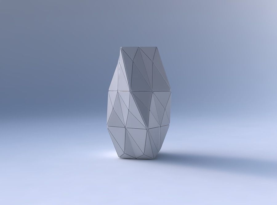 Vase twisted quadratic with triangle plates 3D print model_4