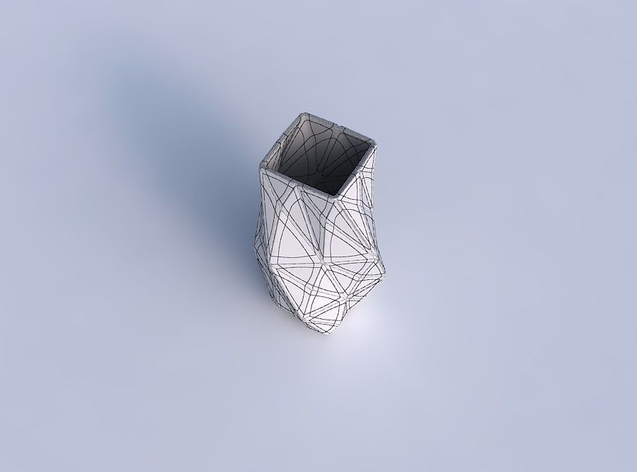 Vase twisted quadratic with triangle plates 3D print model_6