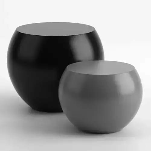 Meridiani - Bongo Outdoor Tables 45x33cm - 55x45cm 3D model
