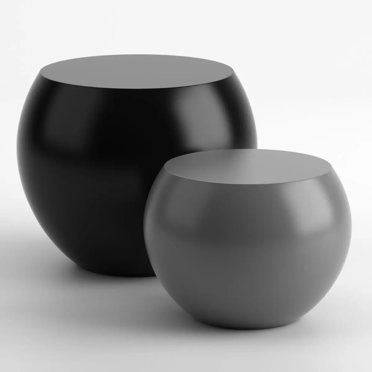 Meridiani - Bongo Outdoor Tables 45x33cm - 55x45cm 3D model_0