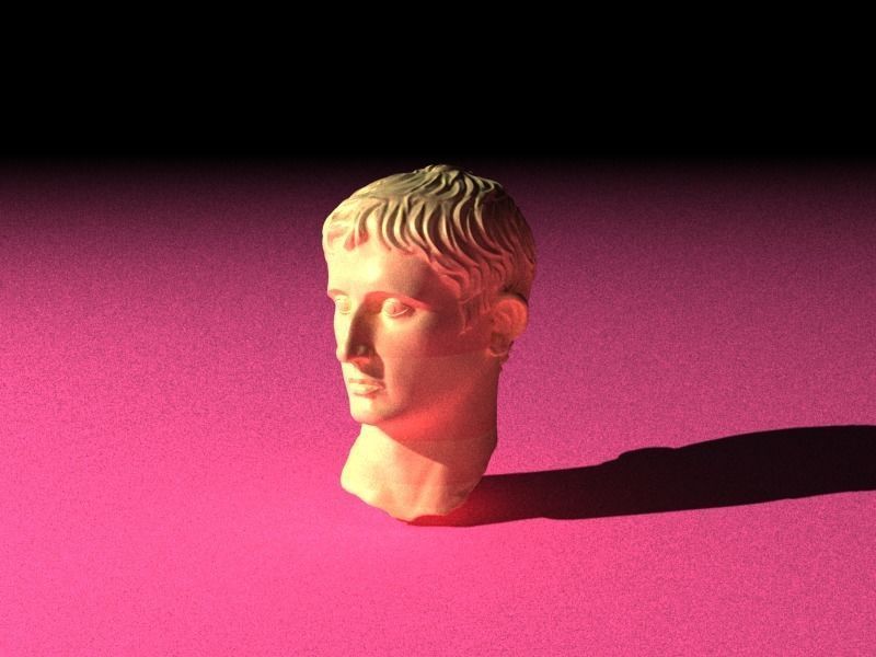 Roman Greek Head statue 3D model_3